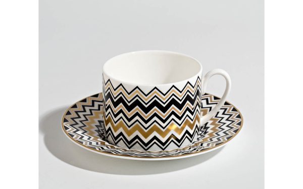 Подаръчен комплект за чай Zig Zag Gold, Сет от 12 части Missoni Home - 2 - Stolbg.com