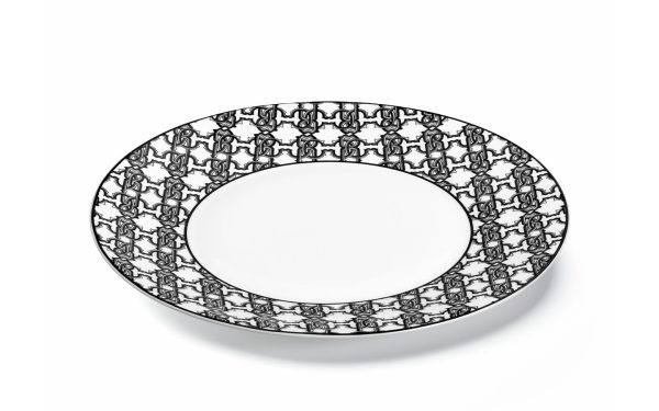 Сет от 2 чинии 27,5 см Monogram Black Roberto Cavalli Home Luxury Tableware - 2 - Stolbg.com