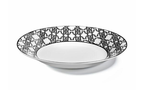 Сет от 2 дълбоки чинии 22 см Monogram Black Roberto Cavalli Home Luxury Tableware - Stolbg.com
