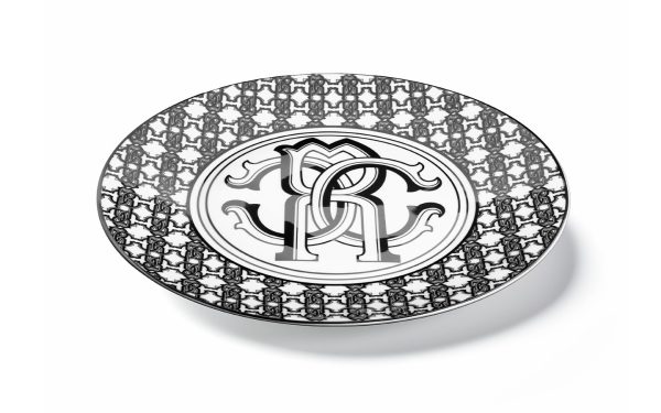 Подложна чиния 32 см Monogram Black Roberto Cavalli Home Luxury Tableware - 3 - Stolbg.com