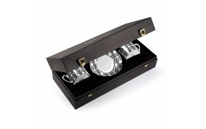 Подаръчен комплект за чай Monogram Black, Сет от 4 части Roberto Cavalli Home Luxury Tableware - 1 - Stolbg.com