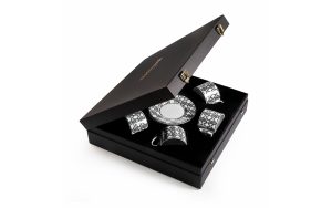 Подаръчен комплект за чай Monogram Black, Сет от 12 части Roberto Cavalli Home Luxury Tableware - 1 - Stolbg.com