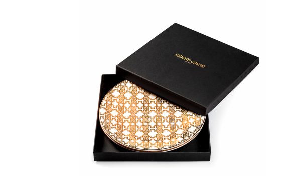 Чиния 21,5 см Monogram Gold Roberto Cavalli Home Luxury Tableware - 1 - Stolbg.com