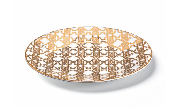 Чиния 21,5 см Monogram Gold Roberto Cavalli Home Luxury Tableware - 2 - Stolbg.com