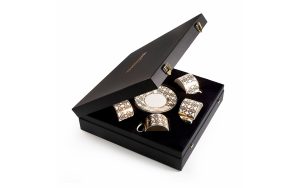 Подаръчен комплект за чай Monogram Gold, Сет от 12 части Roberto Cavalli Home Luxury Tableware - 1 - Stolbg.com
