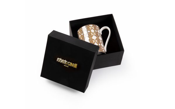 Порцеланова чаша/Мъг Monogram Gold Roberto Cavalli Home Luxury Tableware - 2 - Stolbg.com
