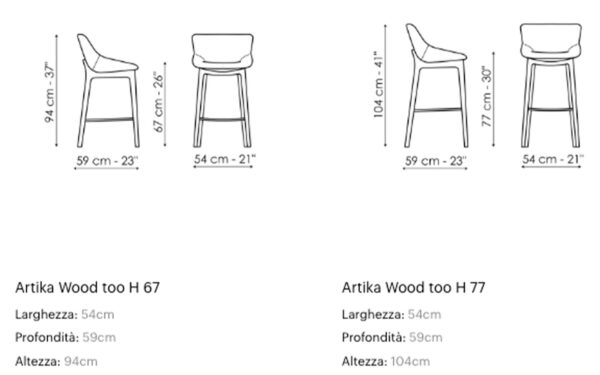 Бар стол ARTIKA WOOD TOO Bonaldo - 3 - Stolbg.com