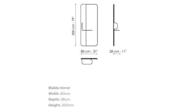 Огледало BLA BLA MIRROR Bonaldo - 3 - Stolbg.com