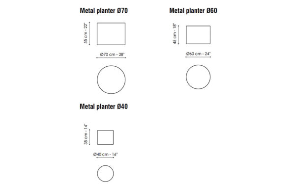 Кашпа за цветя METAL PLANTER Bonaldo - 2 - Stolbg.com