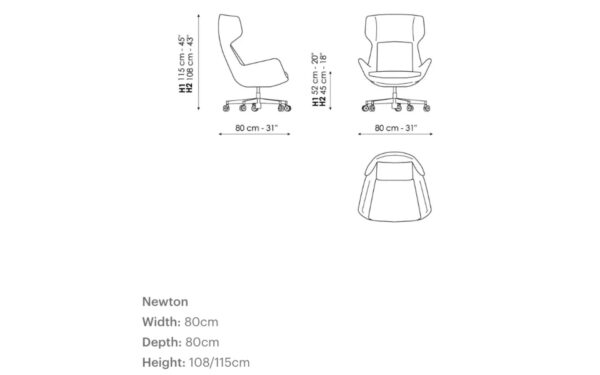 Офис стол NEWTON Bonaldo - 5 - Stolbg.com