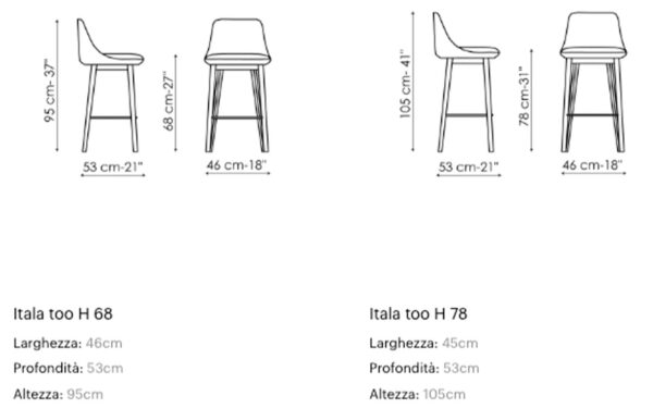 Бар стол ITALA TOO Bonaldo - 5 - Stolbg.com