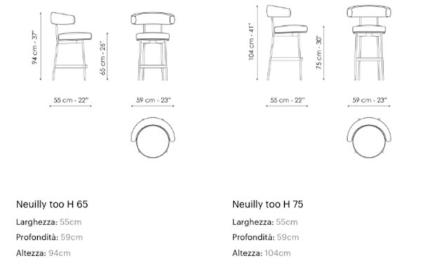 Бар стол NEUILLY TOO Bonaldo - 3 - Stolbg.com