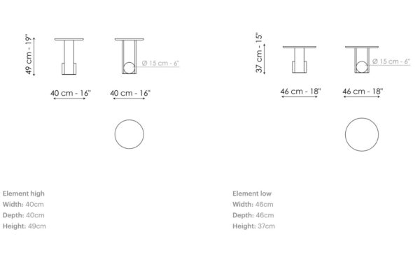 Странична маса ELEMENT Bonaldo - 6 - Stolbg.com