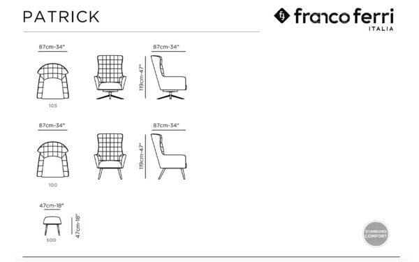 Кресло PATRICK Franco Ferri - 7 - Stolbg.com