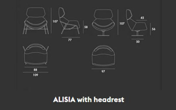Кресло ALISIA WITH HEADREST Sovet - 4 - Stolbg.com