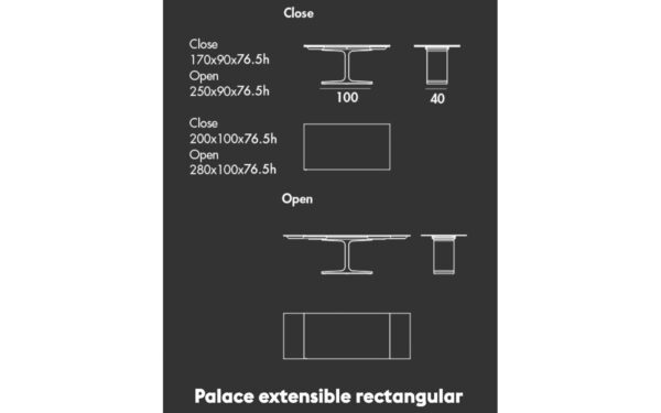 Разтегателна маса PALACE RECTANGULAR Sovet - 2 - Stolbg.com