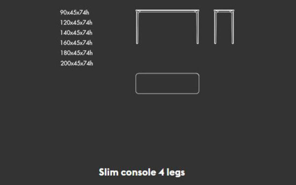 Конзолна маса SLIM 4 LEGS Sovet - 19 - Stolbg.com