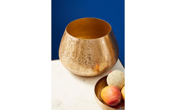 Сет от 2 кашпи VARANASI ROUND GOLD Bizzotto - 3 - Stolbg.com
