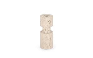 Свещник TIRAK BEIGE TRAVERTINE H12 Bizzotto - 1 - Stolbg.com