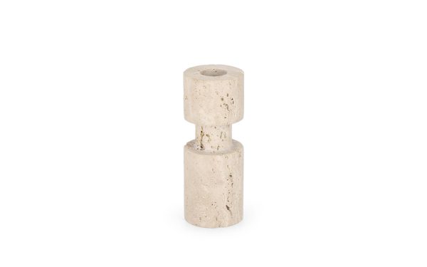 Свещник TIRAK BEIGE TRAVERTINE H12 Bizzotto - 1 - Stolbg.com