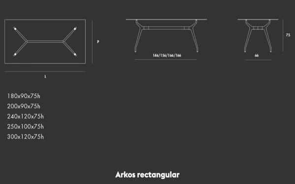 Маса ARKOS RECTANGULAR Sovet - 5 - Stolbg.com