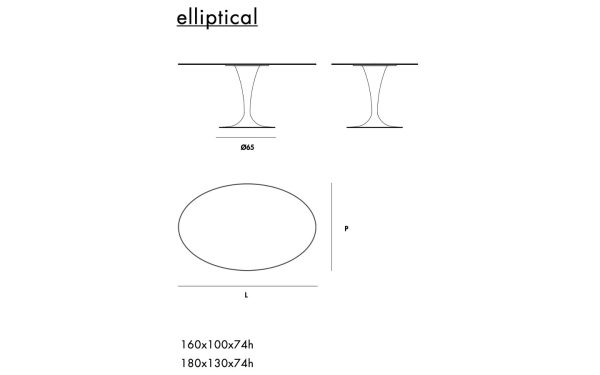 Маса FLÛTE ELLIPTICAL Sovet - 6 - Stolbg.com