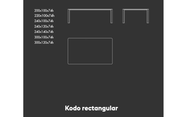 Маса KODO RECTANGULAR Sovet - 8 - Stolbg.com