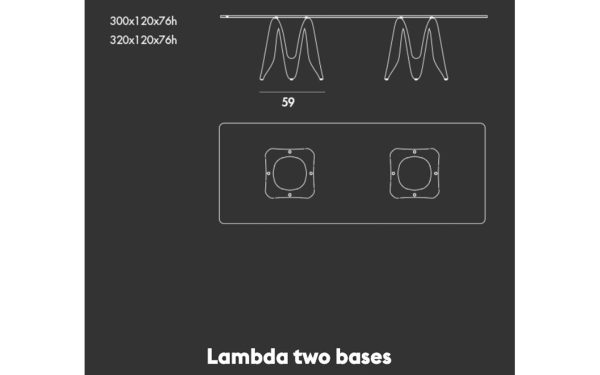 Маса LAMBDA TWO BASES Sovet - 4 - Stolbg.com