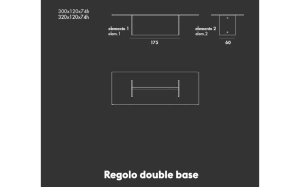 Маса REGOLO DOUBLE BASE Sovet - 5 - Stolbg.com