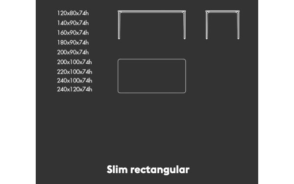 Маса SLIM RECTANGULAR Sovet - 20 - Stolbg.com