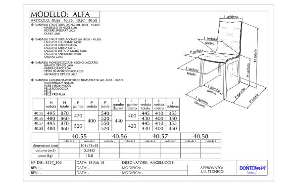 Стол ALFA Bontempi - 4 - Stolbg.com
