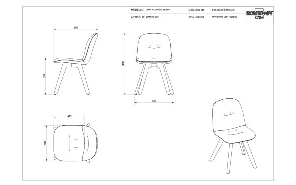 Стол CHANTAL WOOD Bontempi - 5 - Stolbg.com