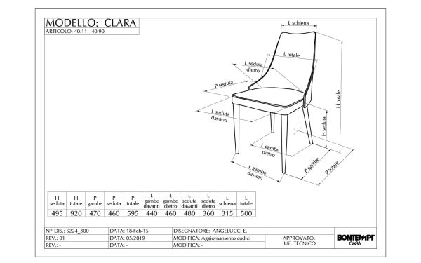 Стол CLARA METAL FRAME Bontempi - 6 - Stolbg.com