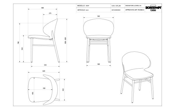 Стол DROP SOLID WOOD Bontempi - 3 - Stolbg.com