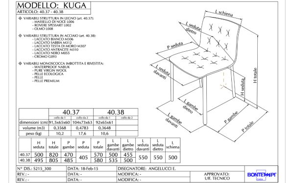 Стол KUGA WOOD FRAME Bontempi - 4 - Stolbg.com