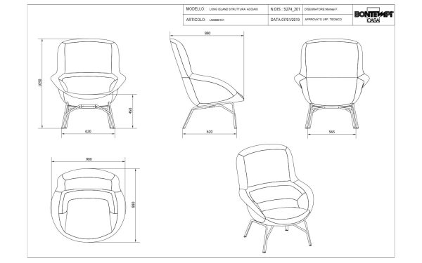 Кресло LONG ISLAND Bontempi - 6 - Stolbg.com