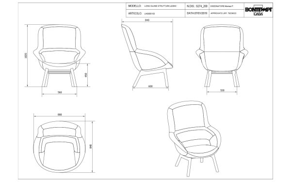 Кресло LONG ISLAND Bontempi - 8 - Stolbg.com