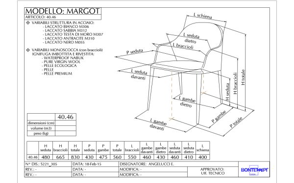 Стол MARGOT Bontempi - 5 - Stolbg.com