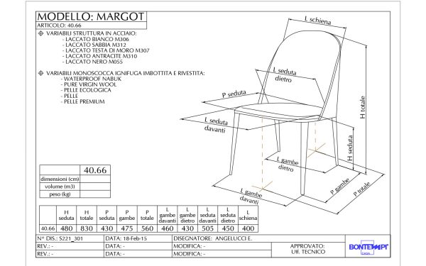 Стол MARGOT Bontempi - 6 - Stolbg.com