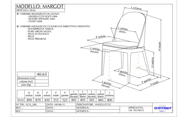 Стол MARGOT WOOD Bontempi - 5 - Stolbg.com
