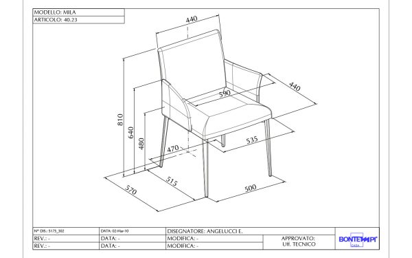 Стол MILA Bontempi - 8 - Stolbg.com