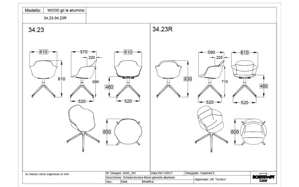 Стол MOOD SWIVEL CENTRAL LEG Bontempi - 4 - Stolbg.com