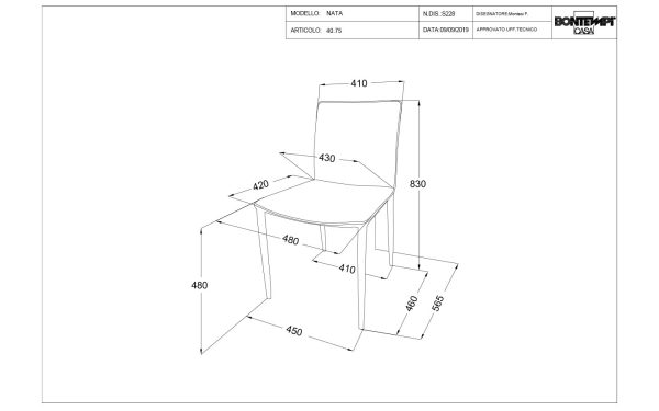 Стол NATA Bontempi - 6 - Stolbg.com