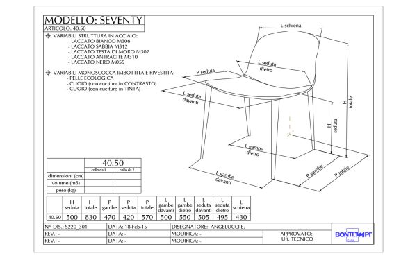 Стол SEVENTY Bontempi - 7 - Stolbg.com