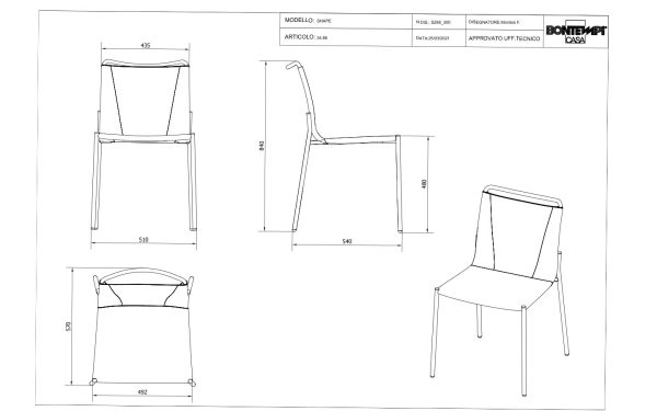Стол SHAPE Bontempi - 10 - Stolbg.com