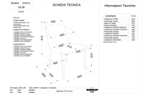 Стол SVEVA Bontempi - 7 - Stolbg.com