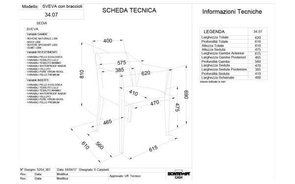 Стол SVEVA Bontempi - 8 - Stolbg.com
