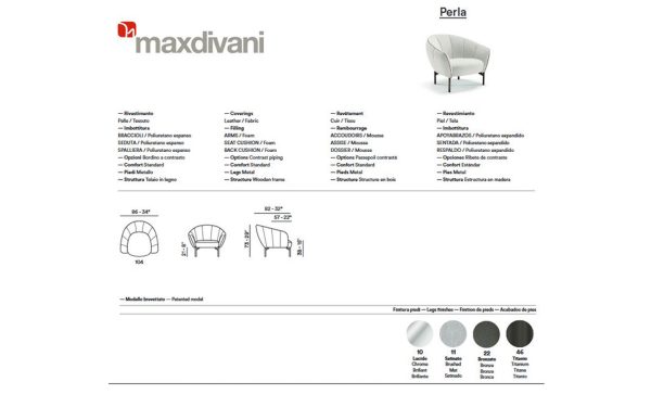 Кресло PERLA Max Divani - 7 - Stolbg.com