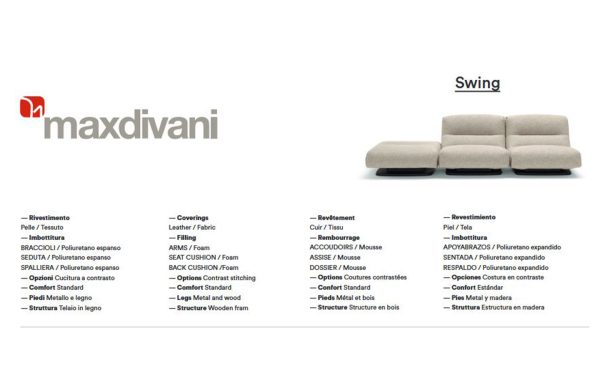 Диван SWING Max Divani - 7 - Stolbg.com