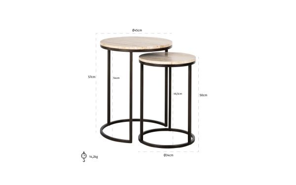Сет от 2 странични маси AVALON Richmond - 4 - Stolbg.com